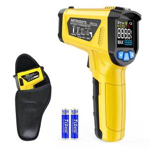 lot 44494 image: MISSING PIECES Infrared Thermometer Gun - INSTRODOTS Digital Laser Thermometer emperature Gun with Adjustable Emissivity & Max Value, -58°F1472°F Non-Contact Surface Thermometer for Cooking, Freezer, Pizza, HVAC - Retail $31