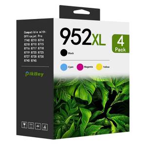 lot 44499 image: 952XL Ink Cartridges Combo Pack (4-Pack, BlackCyanMagentaYellow) Compatible 952XL Ink Cartridges Replacement for 952XL Ink for OfficeJet Pro 8710 8210 8715 8720 8702 7740 Printer - Retail $120