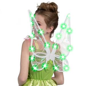 lot 44514 image: Spooktacular Creations Child Adult Halloween Light Up Green Fairy Wing, Green Wing with 3 Light-up Modes for Halloween Cosplay Parties - Retail $12
