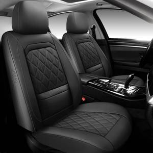 lot 44534 image: WENNFOUR Car Seat Covers Full Set,Luxury Leather Seat Covers for Cars,Universal Waterproof Interior Seat Covers, Automotive Car Seat Cover for Most Vehicles,Truck,SUV Black - Retail $79