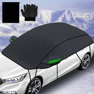 lot 44540 image: COFSODI Windshield Snow Cover 142in Half Car Protector, Waterproof Sun Shade for Winter Ice UV, Fits Camry Rav4 SUV Sedan, Quick Install for Outdoor Parking Tree Shade Garage Driveway Frost Rain Use - Retail $262