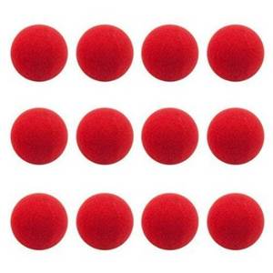 lot 44544 image: 12Pcs Red Foam Clown Noses for Party Halloween Costume Supplies - Retail $8