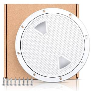 lot 44576 image: Smartmarine Boat Hatch White 4 6 8 Round Non Slip Inspection Hatch wDetachable Cover for Marine Boat Yacht (6 inch) - Retail $10