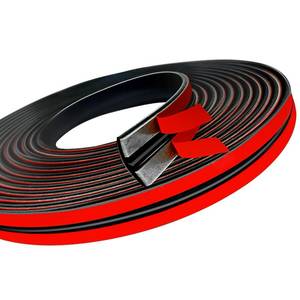 lot 44577 image: Car Weather Stripping 14mm Car Windshield Weather Seal Rubber Stripping Trim Weatherstrip Adhesive T Shape Sunroof Seal Cover Leak Sound Proofing (16 Feet) - Retail $14