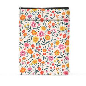 lot 44581 image: jeilink Book Sleeve Book Protector Book Pouch Book Lovers Gifts Bookish Gifts Book Cover with Zipper for Hardcover Paperback Washable Wildfloral Printed Gift Bag for Women Teacher Birthday, BookCover - Retail $10
