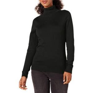 lot 44582 image: Amazon Essentials Womens Classic-Fit Lightweight Long-Sleeve Turtleneck Sweater (Available in Plus Size), Black, Medium - Retail $19