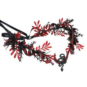 lot 44588 image: MOSTORY Gothic Snake Flower Crown - Medusa Headpiece Dark Elf Crown Floral Circlet Celtic Flower Headband for Witch Cosplay Goth Wedding Renaissance Ren Faire Accessory Halloween - Retail $10