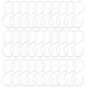 lot 44589 image: POVETIRE 30 Pack 2.5 Inch Rubber White S Hook for Hanging Baby Headband Hair Accessories Baby Bib NecklaceJewelry Hat Holder - Retail $7