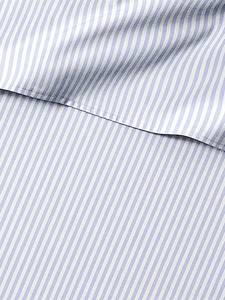 lot 44591 image: Kids Full Size Blue Striped Sheets - 4 Piece Blue Stripe Sheet Set - Nautical Themed Bedding - Ultra-Soft & Cozy - Breathable & Machine Washable - Sky Blue Bed Set for Boys, Girls, Teens & Toddlers - Retail $29