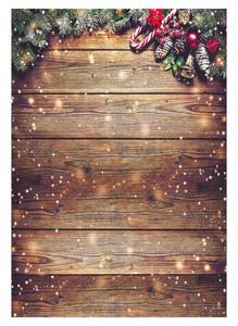 lot 44615 image: Allenjoy 5X7FT Snowflake Gold Glitter Christmas Wood Wall Holiday Photography Backdrop Xmas Rustic Barn Vintage Wooden Background for Kids Portrait Photo Studio Booth Photoshoot Photographer Props - Retail $8