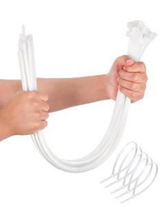 lot 44618 image: Large Zip Ties Heavy Duty Outdoor 24 inch (50 Pack), Heavy Duty Zip Ties 120 lbs Tensile Strength Outdoor UV Resistant,Awnings Tying Branches Bundling of Crops Fixed Water Pipes - Retail $10