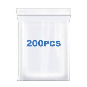 lot 44635 image: Somoga 200 PCS 2 x 3 Thick 4 Mil Small Clear Zip Poly Bags Plastic Reclosable Zip Seal Lock Bags Heavy-Duty Necklace Ring Coin Beads Jewelry Pill Zipper Bag - Retail $6