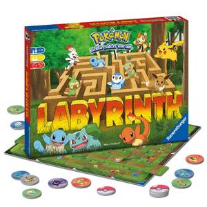 lot 44652 image: Unmanifested for Pieces Ravensburger Labyrinth Pokemon Board Game - A Strategic Maze Adventure for Family Nights & Pokemon Parties - Includes Pikachu, Bulbasaur, and More - Great Birthday Gift for Kids Ages 7 and Up - Retail $27