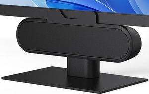 lot 44677 image: Plyee Audio Monitor Speakers, Computer Speakers for Desktop PC, USB Speaker with Integrated USB A Type C Connector, Easily Clamp to Monitors, 10W(Black) - Retail $22