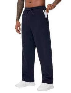 lot 44685 image: THE GYM PEOPLE Mens Baggy Fleece Workout Sweatpants with Pockets Drawstring Lounge Athletic Running Pants Navy Blue Medium - Retail $33