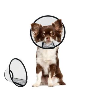 lot 44687 image: WacHomz Dog Cone After Surgery, Adjustable Pet Recovery Collar for Dogs and Cats, Plastic Elizabethan Neck E-Collar Stop Licking Wounds (M-D) - Retail $12