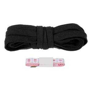 lot 44693 image: PATIKIL Flat Drawstring Cord 10mm x 5 Yd, Draw String Replacement Flat Rope Soft Cotton Hoodie String Cords Roll with Ruler for Sweatpants Shorts Pants Strap Garment, Black - Retail $7