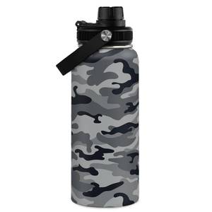 lot 44698 image: Camo Water Bottle - Camouflage Bottles 32oz Stainless Steel Insulated Sports Tumbler with Lid, Gifts for Men Veteran Hunting Lover Sport Outdoor Workout - Retail $26