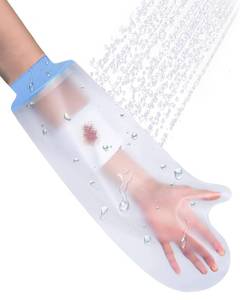 lot 44702 image: CureSquad Waterproof Cast Cover Arm Child, Soft Comfortable Reusable Shower Cast Bandage Protectorr for Bath Teens, Child Bandage Protector for Broken Surgery Wound Arm, Hands, Wrists,Protector Bag - Retail $9