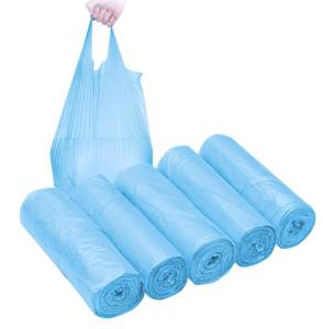 lot 44705 image: 4 GALLON Bathroom Trash Bags, 10 Rolls200 Counts Small HANDLES Garbage Bags for Office, Kitchen,Bedroom Waste Bin,Colorful Portable Strong Rubbish Bags (blue 200Counts) - Retail $10