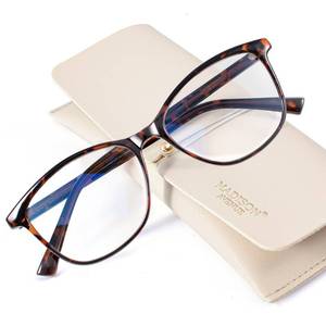 lot 44709 image: Madison Avenue Blue Light Blocking Glasses Anti Eyestrain UV Glare Blue Light Glasses for Women with Case, TV Phone Computer Gaming Eyeglasses (Demi) - Retail $18