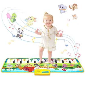 lot 44717 image: M SANMERSEN Piano Mat, 39.5 X 14 Musical Mat 8 Instrument Sounds Piano Mat for Toddlers Touch Play Dancing Mat Toy for 1 2 3 Year Old Girls Boys Gifts - Retail $18