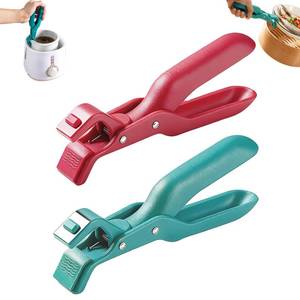 lot 44720 image: Hot Plate Grippers, Hot Plate Gripper Lifters Tongs, Multi-function Anti-Scald Bowl Clip, Silicone Non-slip Hot Dish Plate Holder, Kitchen Utensil for Bowls,Pans,Dishes (Mix-2pcs) - Retail $8