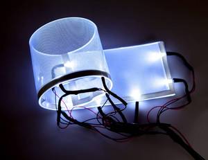 lot 44729 image:  Rectangular  for Master Chief Helmet Lamp Titan Lamp Batman led Light Decorations Flexible Helmet Lights Cosplay DIY kit RGB Superhero for Men Gifts - Retail $34