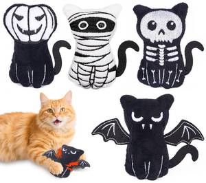 lot 44742 image: Missing Mummy Retro Shaw 3Pcs Cat Toys, Crinkly Catnip Toys for Indoor Cats Kitty Chew, Safe Teeth Cleaning Kitten Toy, Interactive Cat Nip Kicker Toy, 3.7 Inches - Retail $10