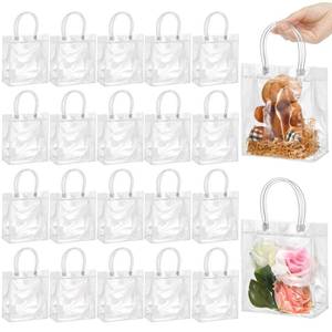 lot 44750 image: ProSuites 20 Pack Clear Plastic Gift Bags for Wedding Favors, Party Favor Bags Small 5.1 L x 2.75 W x 5.9 H - Premium Quality, Bulk Packaging Included (Crystal Clear) - Retail $10