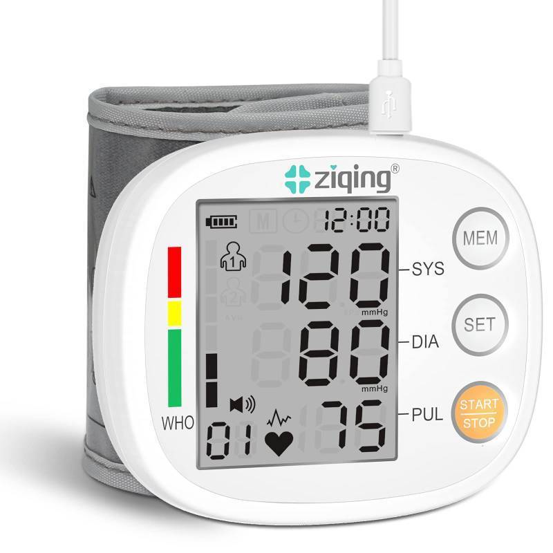 lot 8624 image: KIKEANG Wrist Blood Pressure Monitor, Rechargeable Bp Cuff Wrist & Accurate 2x99 Data Large LCD Screen Display for HomeTraveOffice Use