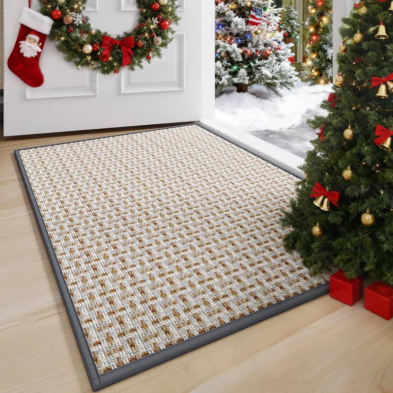 lot 8916 image: Door Mat 17x30,Door Mat Indoor Entrance Dirt Resistant and Absorbent Non-Slip Rubber Backing Front Door Mats Washable Low-Profile Indoor Mats for Entryway, Inside Entrance Easy Clean Gray