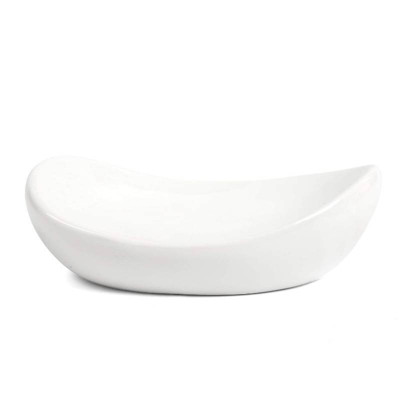 lot 9132 image: FORLONG Ceramic Soap Dish Holder, for Bathroom,Tub and Kitchen Sink - White
