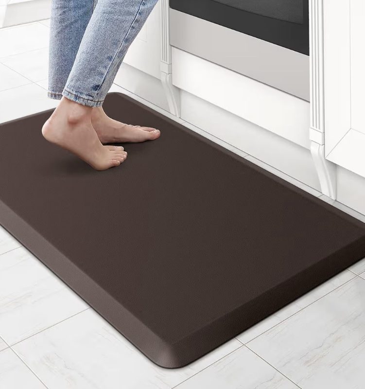 lot 7271 image: KitchenClouds Kitchen Mat Cushioned Anti Fatigue Rug 17.3x28 Waterproof Non Slip Standing Desk Mat Comfort Floor Mats for Kitchen House Sink Office (Chocolate)