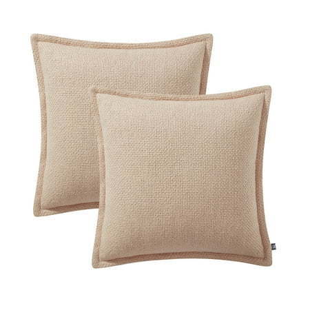 lot 4008 image: My Texas House 20  x 20  Allie Reversible Solid Rose Pink Cotton Decorative Pillow Covers (2 Count)