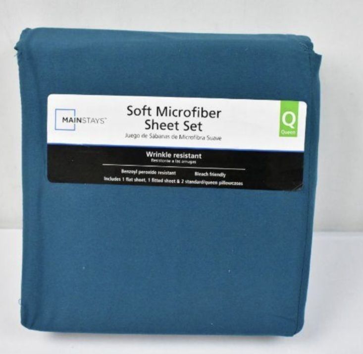 lot 4168 image: Queen Sheet Set, Mainstays Soft Microfiber Corsair Teal