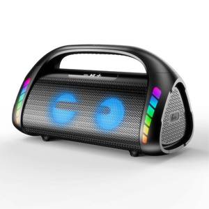 lot 2102 image: LFS Bluetooth Speaker,100W RMS Loud Speakers Bluetooth Wireless with Deep Bass, LED Lights, IPX6 Waterproof, 30H Playtime, Portable Outdoor Speaker Boombox for Camping,Beach, Party - Retail $99.99