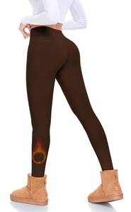 lot 2118 image: FULLSOFT Fleece Lined Leggings Women Tummy Control High Waisted Workout Winter Warm Soft Yoga Pants(Brown,Large-X-Large)