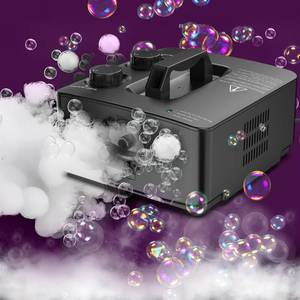 lot 2125 image: ArtCreativity Fog Bubble Machine - 2 in 1 Smoke Bubble Machine with Fog and Bubble Liquid (200 ml Each) - Smoke Bubble Maker for Spooky Outdoor or Indoor Haunted House Decorations