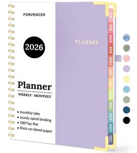 lot 2003 image: 2026 Planner, Forvencer Calendar Planner Weekly and Monthly, Jan 2026-Dec 2026, 8.5 X 11, Hardcover Agenda Book, Daily Journal Organizer with Inner Pocket, Notebook for Office School, A4, Purple