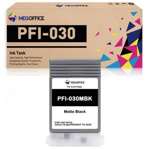 lot 2016 image: MEGOFFICE Compatible Ink Cartridge Replacement for Canon PFI030 PFI-030 Matte Black Ink PFI-030MBK for Canon ImagePrograf TA-20 TA-30 (1 Pack)