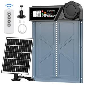 lot 2021 image: Large Size Automatic Chicken Coop Door Solar - Powered Auto Chicken Door Opener, Timer Modes for Safe and Convenient Chicken Keeping with Intelligent Obstacle Sensors, Remote Control, 14.2H x 10.83L