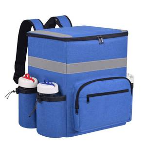 lot 2046 image: ZFZGFRCS Food Delivery Backpack Pizza Delivery Bag Insulated Delivery Bag with Cup Holders, Delivery Backpack with Support Boards for Bike Delivery, Food Delivery Bag for Carry HOTCOLD (Blue)