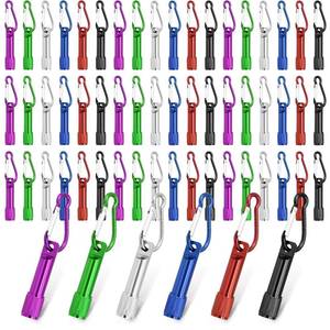 lot 2060 image: CZBRO 60 Pack Mini Keychain Flashlights Bulk, Ultra-Bright LED Metal Carabiner Clip Lights,Compact Emergency Lights for Camping, Hiking, Cycling, Survival Kits(60)