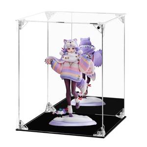 lot 2064 image: Acrylic Display Case Clear Action Figure Display Case with Mirrored Back, Dustproof Protection Display Box Alternative Glass Case for Collectibles Figures Models Doll Toys (8x8x10 inch, 20x20x25 cm)