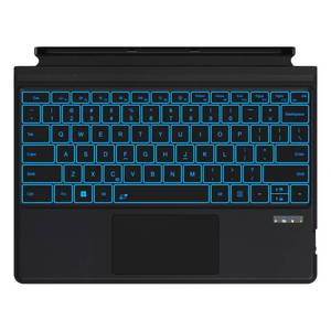 lot 2066 image: Bucewkde Surface Pro 345677 Keyboard, Ultra-Slim Wireless Bluetooth Surface Keyboard with Palm-Rejection Trackpad, 7-Color Backlit, SleepWake Function, Long Battery Life