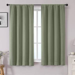 lot 2156 image: OWENIE Sally Blackout Curtains for Bedroom 63 Inch Length 2 Panels Set, Solid Thermal Insulated Room Darkening Rod Pocket Privacy Window Treatment Curtains Drapes, W40 x L63 Inch, Sage Green