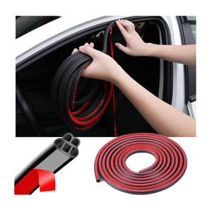 lot 2157 image: Mandark Car Door Seal Strip, Rubber Double Layer Vehicle Weather Stripping, 32.8ft 5 Hole Soundproof Self Adhesive Automotive Sealing Strip Accessories, Universal for SUV, Truck, RV (Black-1)