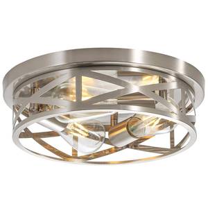 lot 2173 image: piano7797 13 inch Brushed Nickel Flush Mount Ceiling Light Fixtures,3-Light Modern Hallway Light Fixtures Ceiling, Brushed Nickel Light Fixture Ceiling Mount for Farmhouse,Kitchen, Bedroom 1 Pack