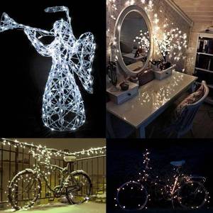 lot 10201 image: Lomotech Solar String Lights Outdoor - 1 Pack Total 66ft 200LED Solar Fairy Lights Waterproof 8 Modes Twinkle Lights for Outdoor, Patio, Garden, Yard, Party, Wedding, Tree Decoration (White) - Only One Set